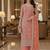 Peach color girlie butterfly net ceremonial salwar kameez for glamorous looks