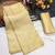 Beige silk blend woven saree with zari work