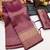 Wine silk blend woven saree with zari work