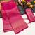 Pink silk blend woven saree with zari work