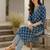 Blue women floral printed floral kurta