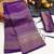 Purple silk blend woven saree with zari work