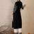 Black women floral embroidered thread work kurta