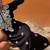 Black black floral embroidered straight kurta