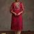Pink women leheriya printed georgette kurta