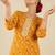 Mustard women bandhani embroidered sequinned kurta
