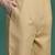 Beige yoke design thread work kurta with trousers & dupatta