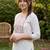White women floral embroidered thread work kurta