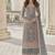 Grey color girlie butterfly net ceremonial salwar kameez for glamorous looks