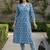 Blue women floral printed floral kurta