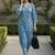 Blue women floral printed floral kurta