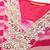 Pink leheriya printed gotta patti detailed embroidered georgette kurta
