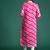 Pink leheriya printed gotta patti detailed embroidered georgette kurta