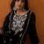 Black ethnic motifs embroidered straight kurta