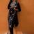 Black ethnic motifs embroidered straight kurta
