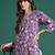 Purple floral printed pure cotton kurta
