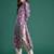 Purple floral printed pure cotton kurta