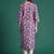 Purple floral printed pure cotton kurta