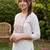 White floral embroidered thread work straight kurta