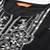 Black floral embroidered kurta