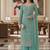 Sea green color girlie butterfly net ceremonial salwar kameez for glamorous looks