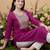 Purple women ethnic motifs embroidered sequinned kurta