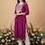 Purple women ethnic motifs embroidered sequinned kurta