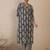 Black women printed regular pure cotton kurta with trousers