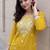 Mustard women embroidered chikankari kurta
