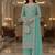 Sea green color girlie butterfly net ceremonial salwar kameez for glamorous looks