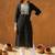 Black women ethnic motifs embroidered thread work kurta