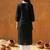 Black women ethnic motifs embroidered thread work kurta
