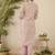 Lavender women floral printed regular pure cotton kurta with trousers