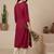 Pink women yoke design keyhole neck gotta patti kurta