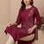 Pink women yoke design keyhole neck gotta patti kurta