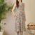 White women printed regular multicolor color pure cotton kurta with trousers