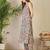 White women printed regular multicolor color pure cotton kurta with trousers