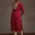 Pink women bandhani printed sequinned georgette kurta
