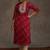 Pink women bandhani printed sequinned georgette kurta