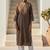 Grey women ethnic motifs printed sequinned kurta