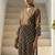 Grey women ethnic motifs printed sequinned kurta