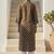 Grey women ethnic motifs printed sequinned kurta