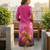 Pink women floral printed kurta