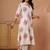 Off white women floral printed floral kurta