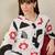 White printed pure cotton tunic with palazzo