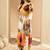 Off white floral printed regular kurta with trousers