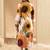Off white floral printed regular kurta with trousers