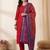 Red women regular kurta with trousers & with dupatta