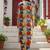 Multicolor women floral printed regular pure cotton kurta with trousers