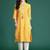 Yellow leheriya printed mirror work pure cotton kurta